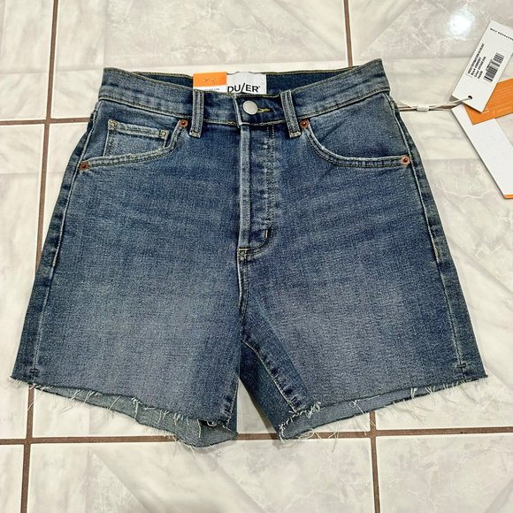 NWT DU/ER Denim Shorts Womens Size 24 Blue Vintage Jeans - Picture 2 of 13